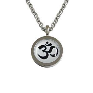 Bordered Spiritual Om Mystic Symbol Pendant Unisex